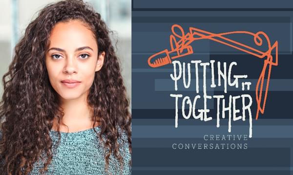 A headshot of Saskia Ashdown next to an illustrated logo for 'putting it together'