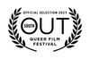 Laurel which reads 'Out south queer film festival'