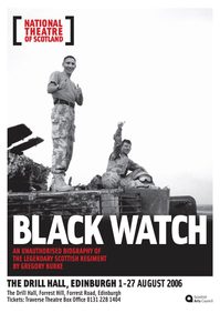 Poster for Black-Watch. Shows two men in military attire giving a thumbs up gesture.