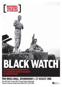 Poster for Black-Watch. Shows two men in military attire giving a thumbs up gesture.