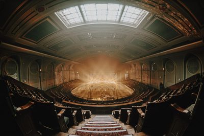 View of stage from inside a theatre