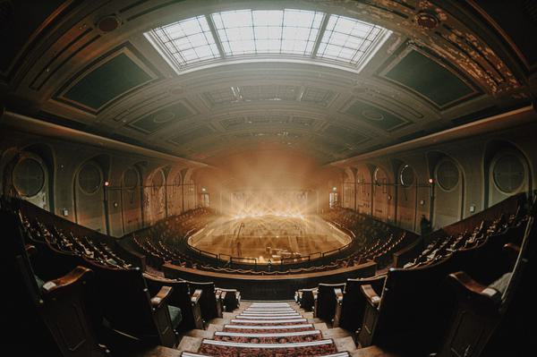View of stage from inside a theatre