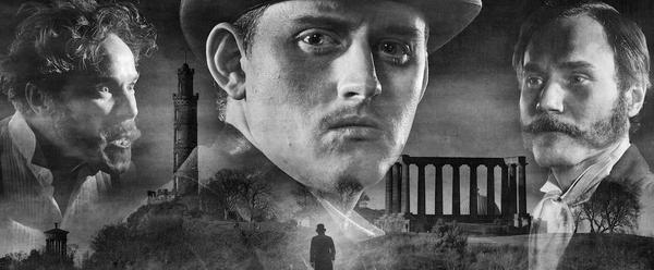 Poster of three headshots superimposed together