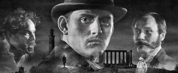 Poster of three headshots superimposed together