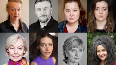 A collection of headshots of members of the Medea production.