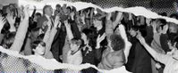 black and white photo of original lee jeans strikers