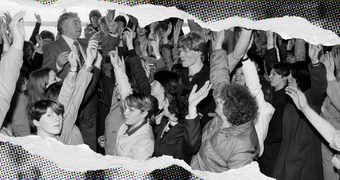 black and white photo of original lee jeans strikers