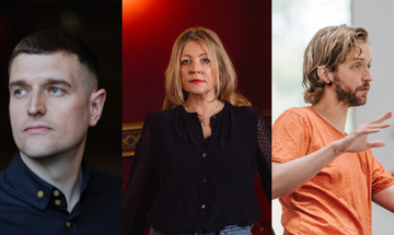 Headshots of Graeme Armstrong, Rachel O'Riordan and Kieran Hurley
